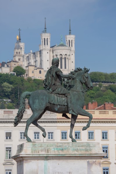 Lyon, Statue equestre de Louis XIV, Place Bellecour