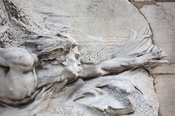 Lyon, sculpture Le Rhone et la Saone
