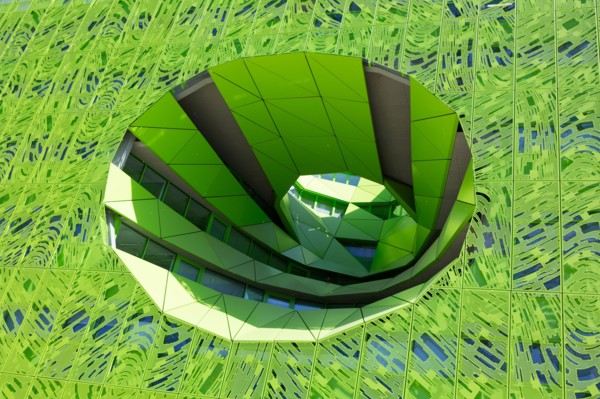 Lyon, Immeuble "Le Cube Vert" dans le quartier Confluence