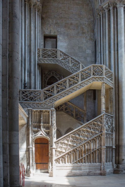 Rouen, Cathédrale Notre-Dame, escalier des libraires