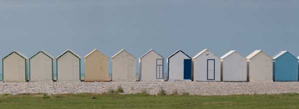 Cayeux-Sur-Mer (Baie de Somme, France), cabines de plage