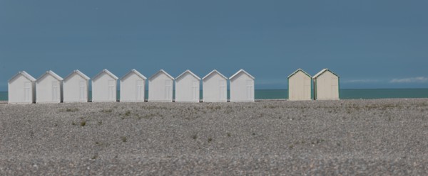 Cayeux-Sur-Mer (Baie de Somme, France), cabines de plage