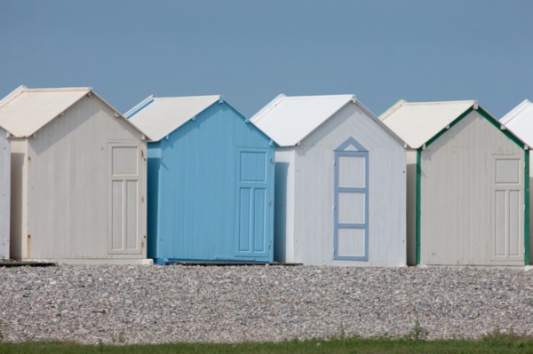 Cayeux-Sur-Mer (Baie de Somme, France), cabines de plage