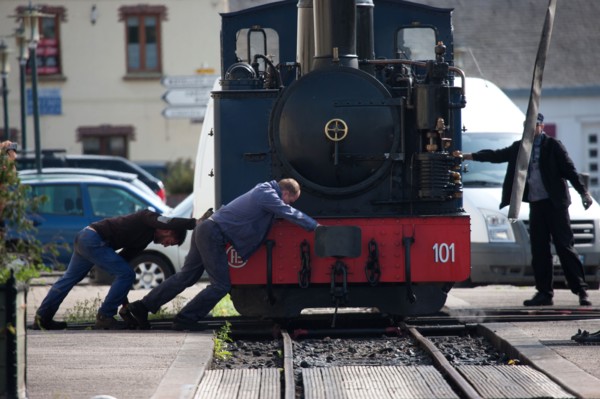 Le Crotoy (Baie de Somme, France), train touristique à vapeur