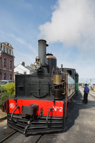 Le Crotoy (Baie de Somme, France), train touristique à vapeur
