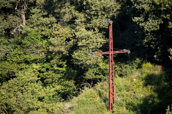 Parc des Grands Causses, pylône électrique