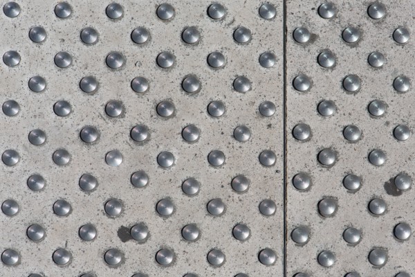 Detail of tactile paving in the streets of Lyon
