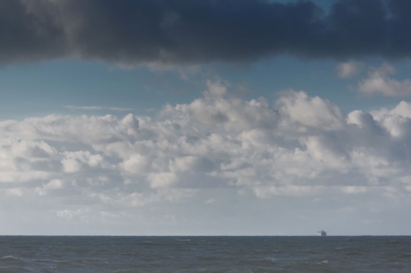 Dieppe, tempête sur la plage
