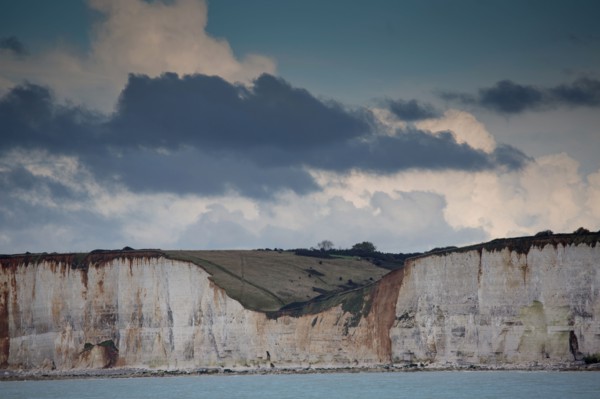 Dieppe, cliffs and stormy weather