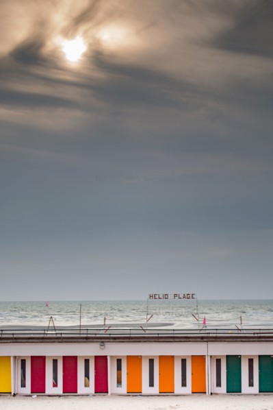 Le Touquet Paris Plage, bathing cabins and seafront buildings
