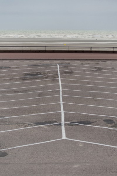Le Touquet Paris Plage, parking vide sur le front de mer