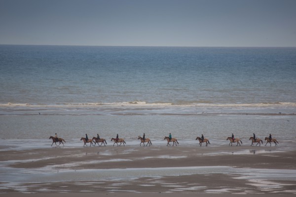 Le Touquet Paris Plage, riders on the beach