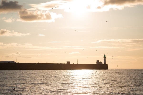 Mers les Bains, Le Tréport harbour breakwater