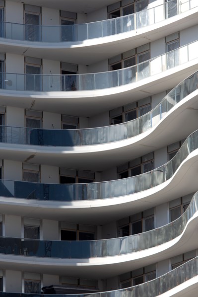 Paris, construction d'immeubles dans le nouveau quartier des Batignolles