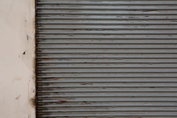 Paris, metal curtain down