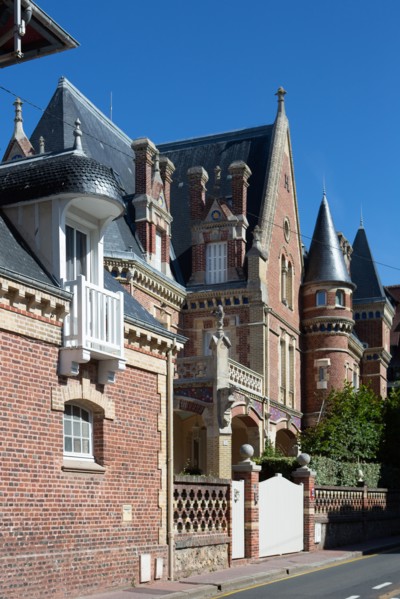 Trouville-sur-Mer (Calvados), neo gothic and neo renaissance villas