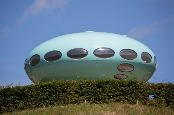 Le Havre, jardins suspendus, Fort de Sainte Adresse, Futuro House de Matti Suuronen