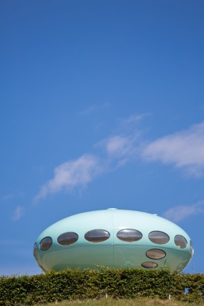 Le Havre, jardins suspendus, Fort de Sainte Adresse, Futuro House de Matti Suuronen