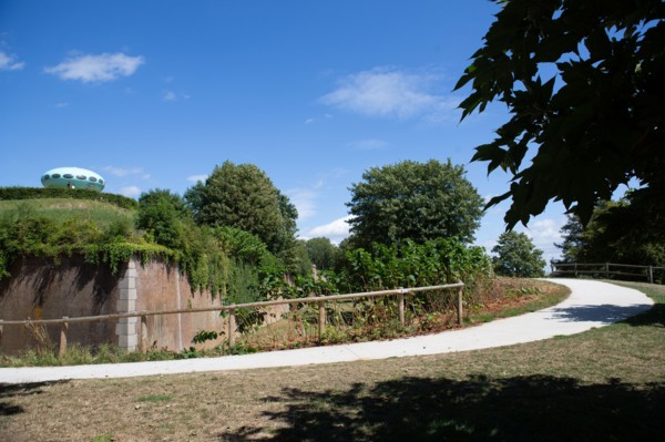 Le Havre, jardins suspendus, Fort de Sainte Adresse, Futuro House de Matti Suuronen