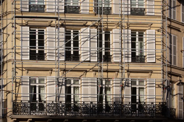 Paris, building restoration