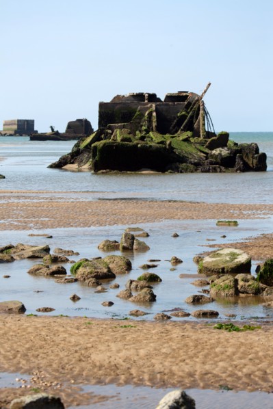 Côte de nacre, landing beaches