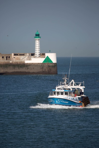 Entrance to Le Havre harbour