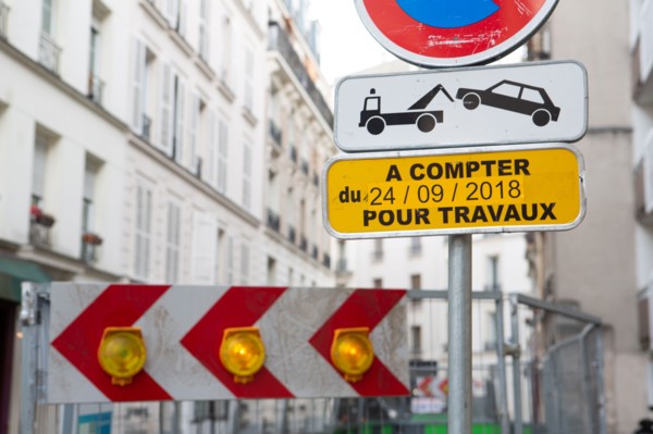 Paris, signalisation de travaux