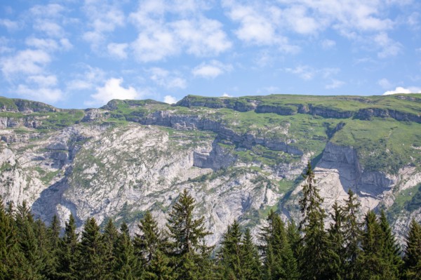 Morzine, Haute-Savoie, site du lac des Mines d'Or, le rouleau de Bostan