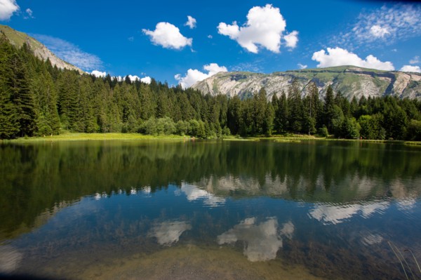 Morzine, Haute-Savoie, site du lac des Mines d'Or, le rouleau de Bostan