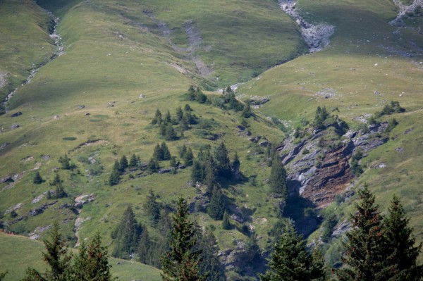 Morzine, Haute-Savoie, site of the Lac des Mines d'Or, the Rouleau de Bostan