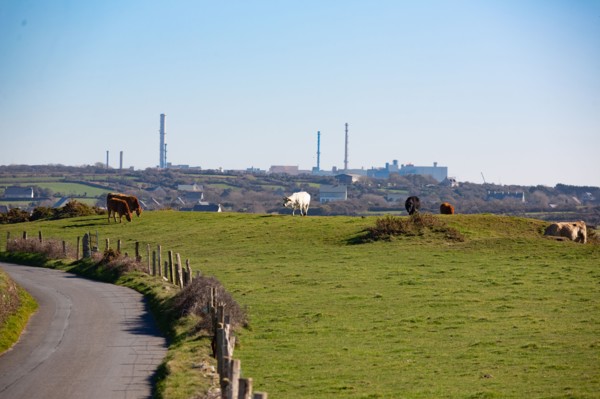 La Hague, Nez de Jobourg (Manche), centrale de retraitement des déchets nucléaires de La Hague (Cogema)