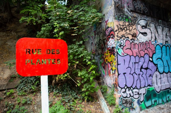 Paris, Petite Ceinture en la gare du Poinçon et la rue Didot