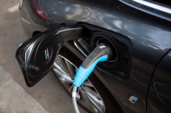Paris, hybrid and electric cars charging station