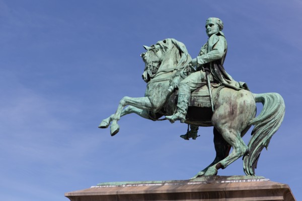 Rouen (Seine Maritime), equestrian statue of Napoléon