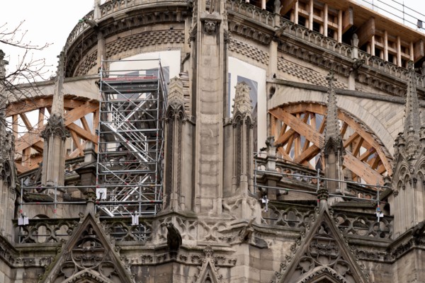 Cathédrale Notre-Dame de Paris, one year after the fire on the evening of 15 April 2019