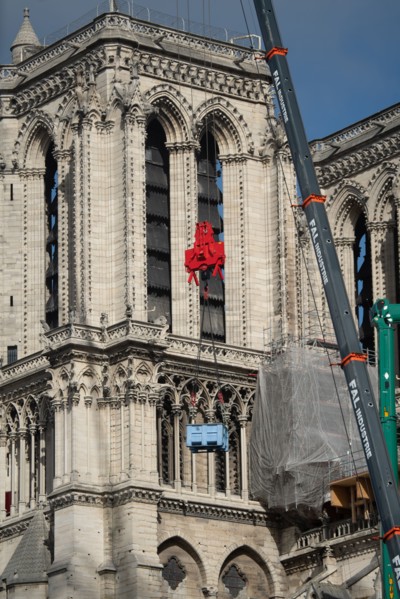 Cathédrale Notre-Dame de Paris, one year after the fire on the evening of 15 April 2019