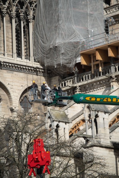Cathédrale Notre-Dame de Paris, one year after the fire on the evening of 15 April 2019