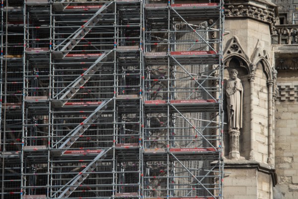 Cathédrale Notre-Dame de Paris, one year after the fire on the evening of 15 April 2019