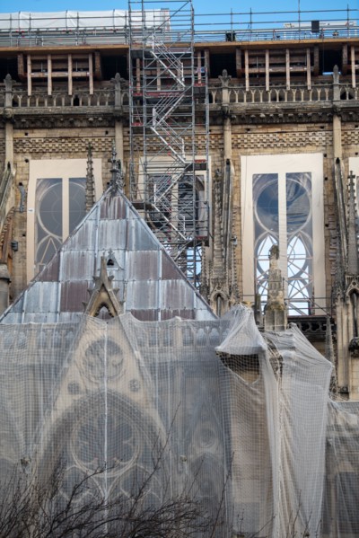 Cathédrale Notre-Dame de Paris, one year after the fire on the evening of 15 April 2019