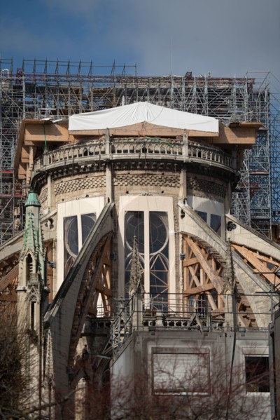 Cathédrale Notre-Dame de Paris, one year after the fire on the evening of 15 April 2019