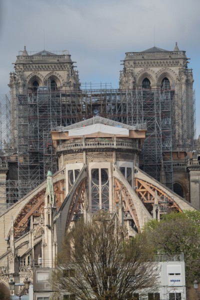 Cathédrale Notre-Dame de Paris, one year after the fire on the evening of 15 April 2019