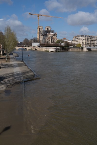Cathédrale Notre-Dame de Paris, one year after the fire on the evening of 15 April 2019