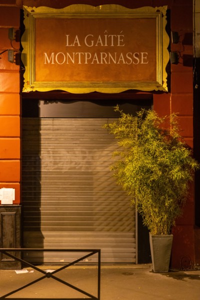 Paris, théâtre de la Gaîté-Montparnasse fermé pour cause de coronavirus