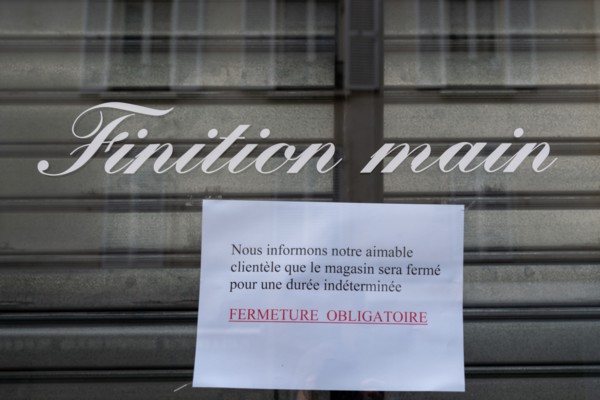 Paris, commerce fermé pour cause d’épidémie de coronavirus