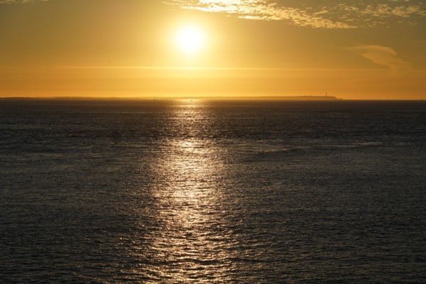 Pointe de Kermorvan, Finistère nord, soleil couchant