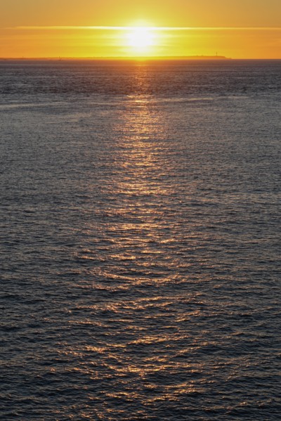 Pointe de Kermorvan, Finistère nord, soleil couchant