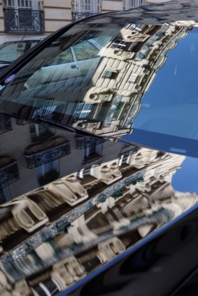 Reflection on a car windscreen