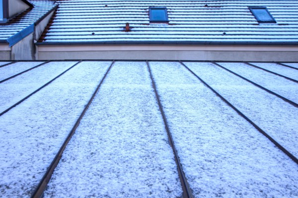 Givre sur une verrière