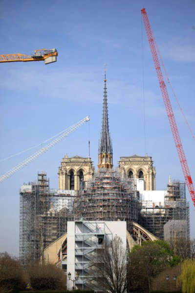 Paris, the new spire of Notre-Dame de Paris is installed