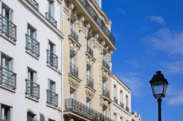 Paris, facades and lampposts